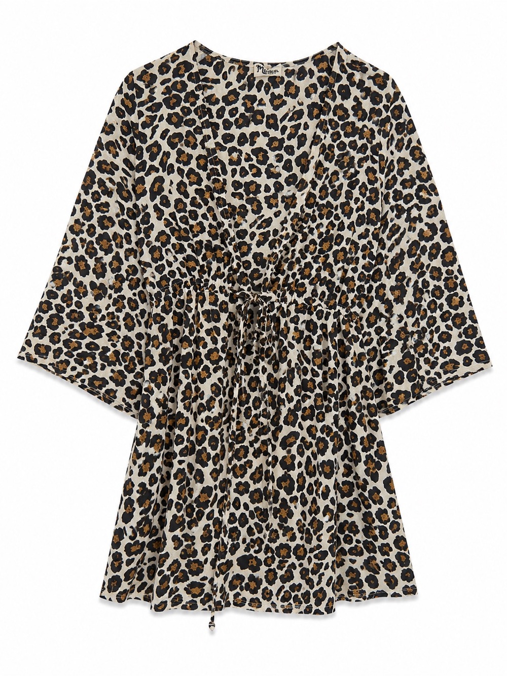Show‎ Me Your Mumu Roxy Leopard Print Romper Small Tie Waist Bell Sleeve Boho